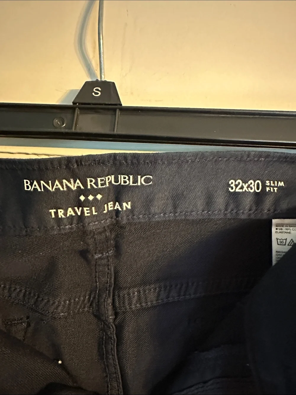 Banana Republic Men's Slim Straight Black Jeans